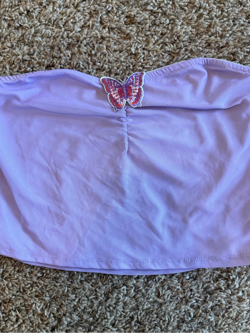 Forever 21 Girls Lavender Butterfly Tube Top